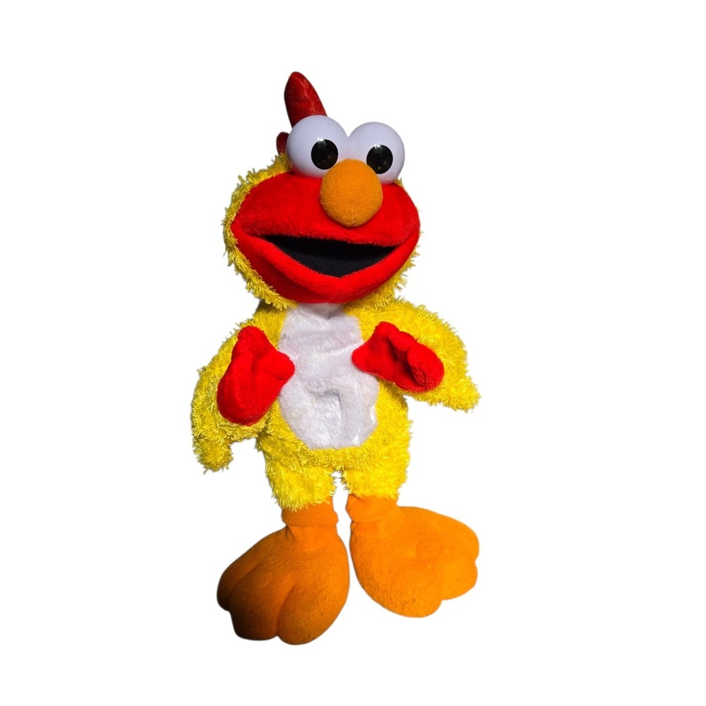 Vtg 2001 Sesame Street Elmo Chicken Dance 15" Animated Singing Dancing Toy Works